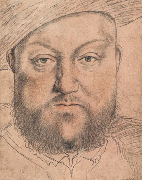 Sketch of Henry VIII by Hans Holbein